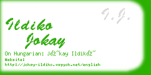 ildiko jokay business card